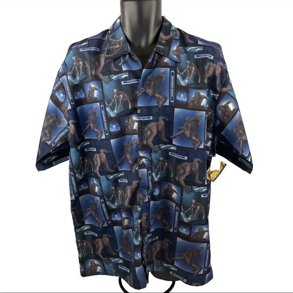 Spiderman Other - Vtg 2004 Mens Spiderman 2 Button Down Shirt Sz L NOS NWT All Over Print